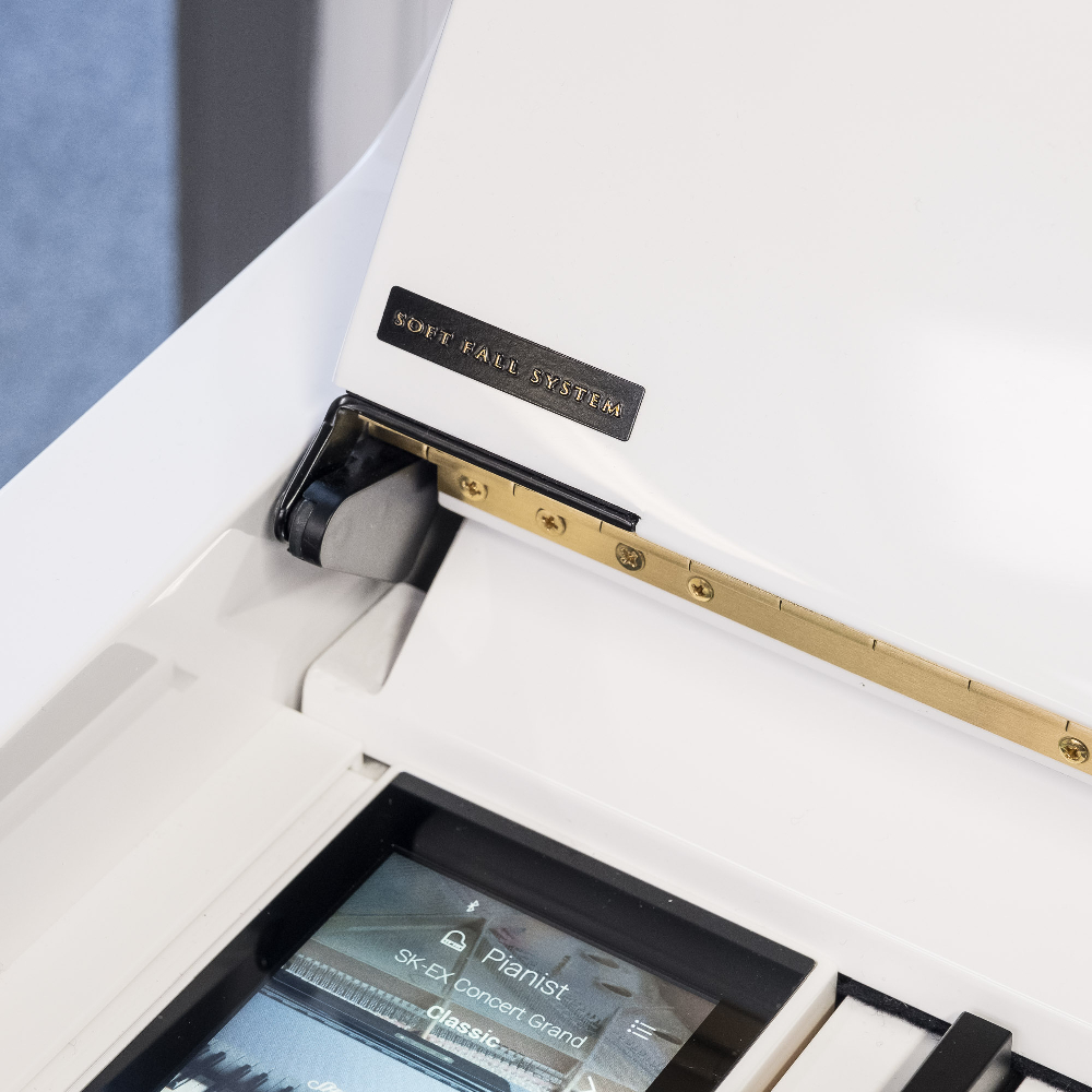 KAWAI K-300 AR2 WH/P AURES / 122 cm Hibrit Parlak Beyaz Duvar Piyanosu
